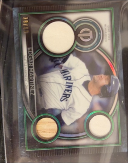 2020 Topps Tribute #TTR-EM Edgar Martinez Triple Relics — front