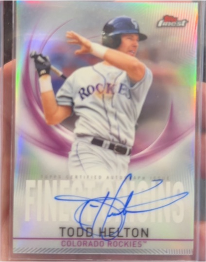 2019 Topps Finest Finest Origins Autographs #Todd Helton — front