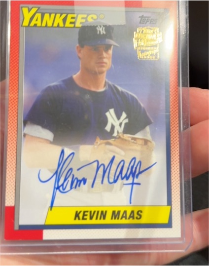 2017 Topps Archives Fan Favorite Autograph 1990 Kevin Maas — front