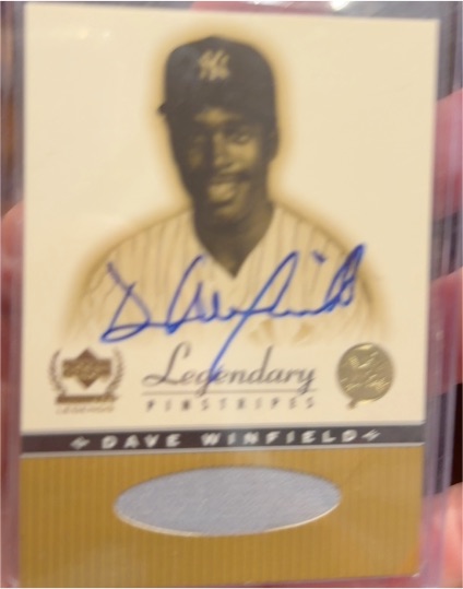 2000 Upper Deck Yankees Legends Legendary Pinstripes #DW-LP Dave Winfield — front