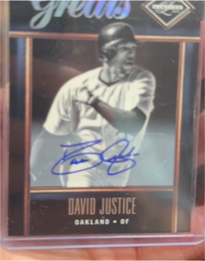 2011 Donruss Limited Greats Signatures #David Justice — front