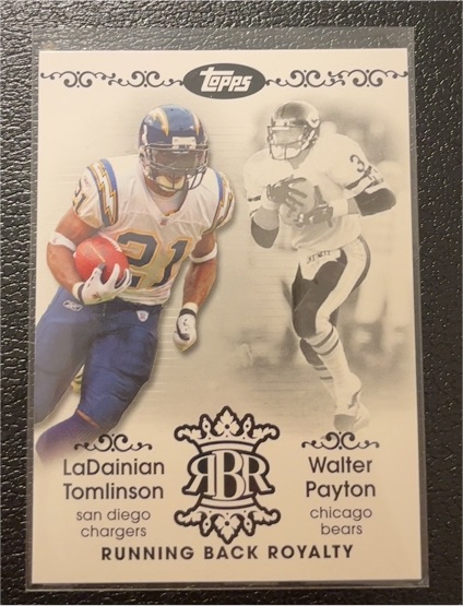 2007 Topps Running Back Royalty #RBR-TP LaDainian Tomlinson / Walter Payton — front