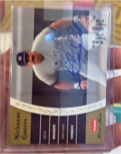 2006 Fleer Greats Dave Righetti Autographed Baseball Card Nicknames Yankees — front