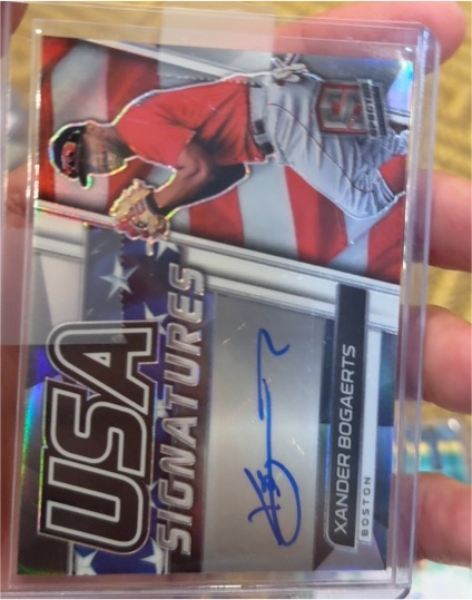 2021 Panini Spectra USA Signatures #USA-XB Xander Bogaerts — front