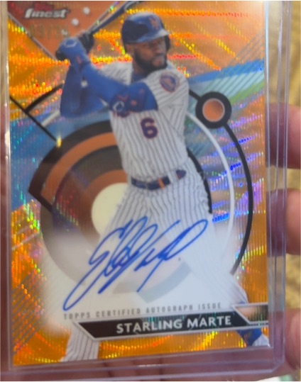 2023 Topps Finest #FA-SM Starling Marte — front