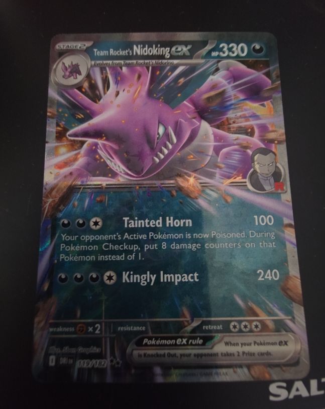 2025 Pokémon TCG Destined Rivals #119 Team Rocket's Nidoking ex — front