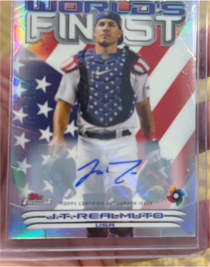 2023 Topps Finest #2000 J.T. Realmuto World's Finest — front