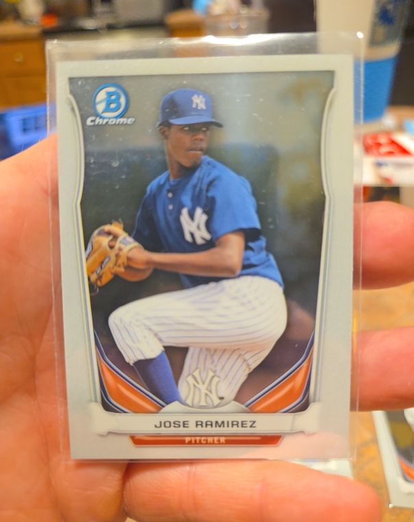 2014 Bowman Chrome #BCP-75 Jose Ramirez — front