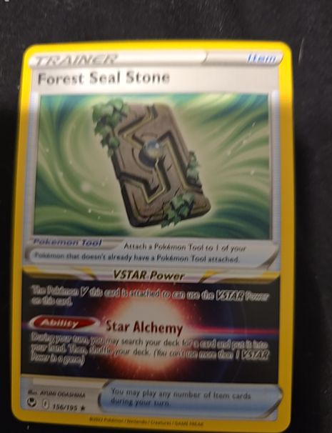 2022 Pokémon Sword & Shield Silver Tempest #156 Forest Seal Stone — front