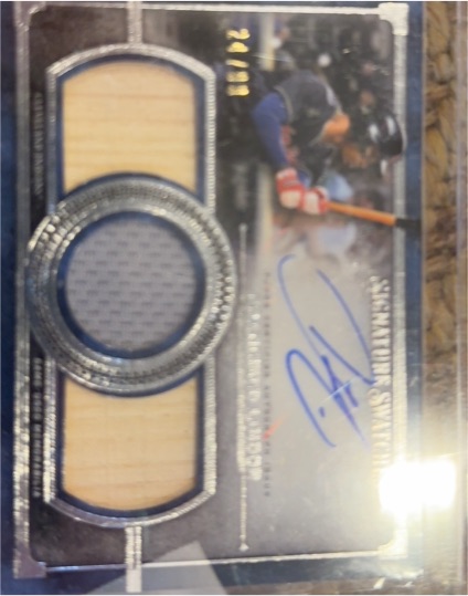 2019 Topps Museum Collection Signature Swatches Dual Autograph Relic — front