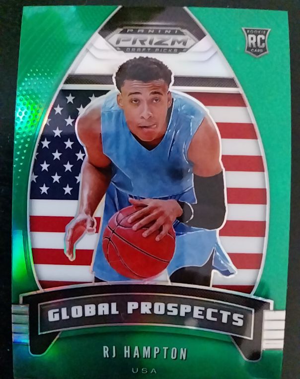 2020 Panini Prizm Draft Picks #99 RJ Hampton Green Global Prospects — front