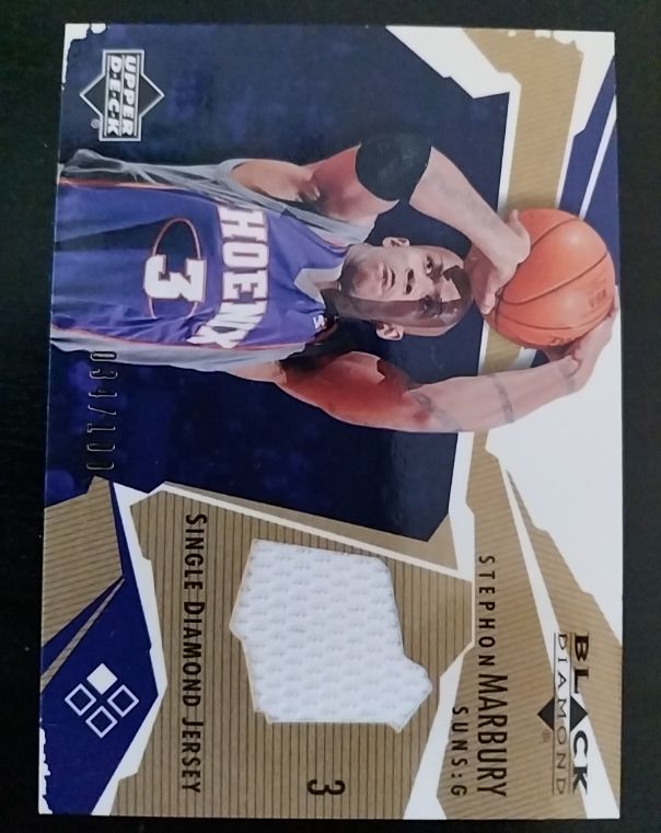 2003-04 Upper Deck Black Diamond Single Diamond #BDST Stephon Marbury — front