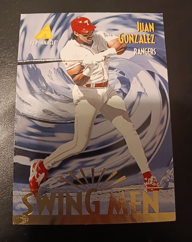 1995 Pinnacle Swing Men #278 Juan Gonzalez — front
