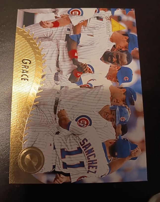 1995 Pinnacle #371 Mark Grace — front