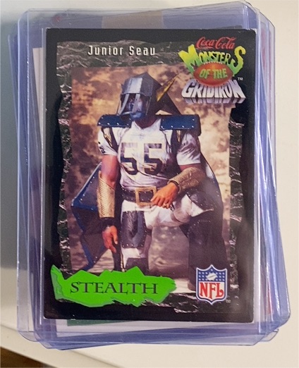 1994 Coca-Cola Monsters of the Gridiron #26 Junior Seau — front
