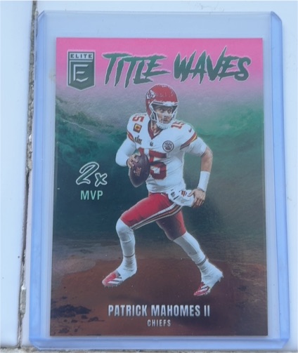 2025 Panini Donruss Elite #1 Patrick Mahomes II Title Waves Pink — front