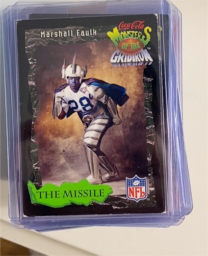 1994 Classic Pro Line Live Coca-Cola Monsters of the Gridiron #13 Marshall Faulk — front