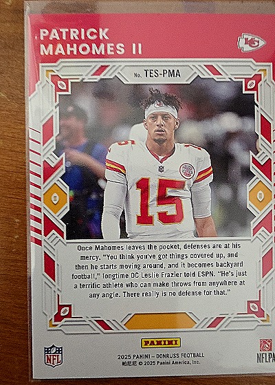 2025 Panini Donruss Elite Series #TES-PMA Patrick Mahomes II — back