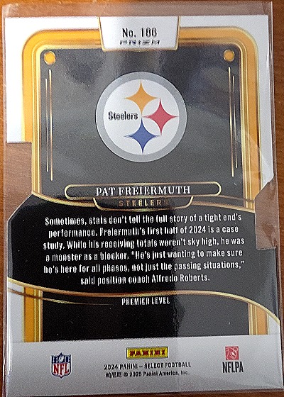 2024 Panini Select Premier Level #186 Pat Freiermuth — back