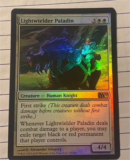 2010 Magic: The Gathering M10 #19 Lightwielder Paladin — front
