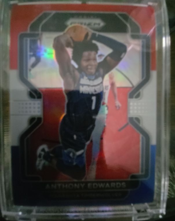2021-22 Panini Prizm #37 Anthony Edwards — front
