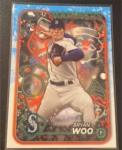 2024 Topps Holiday #H193 Bryan Woo Rookie RC — front