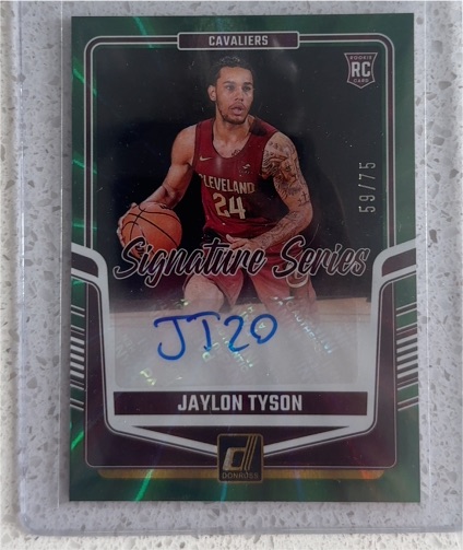 2024-25 Donruss Optic #SS-JTC Jaylon Tyson Signature Series Rookie Auto — front