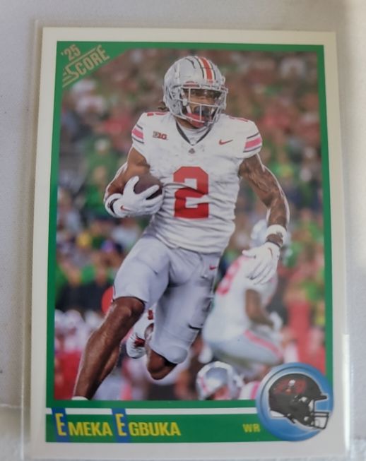 2025 Score #8 Emeka Egbuka Anniversary Rookie — front