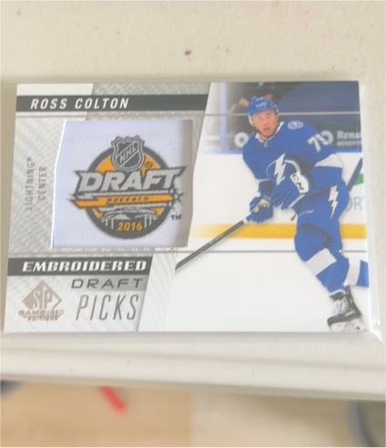 2021-22 Upper Deck SP Game Used #76 Ross Colton Embroidered Draft Picks — front