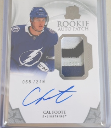 2020-21 Upper Deck The Cup #162 Cal Foote Rookie Auto Patch — front
