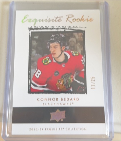 2023-24 Upper Deck Exquisite Collection Connor Bedard Exquisite Rookie #117/125 — front