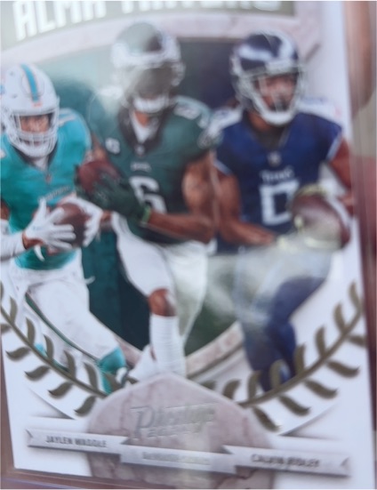 2024 Panini Prestige #17 Jaylen Waddle / DeVonta Smith / Calvin Ridley Alma Maters — front