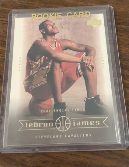 2003-04 Upper Deck #26 LeBron James Challenging Times Rookie Card — front