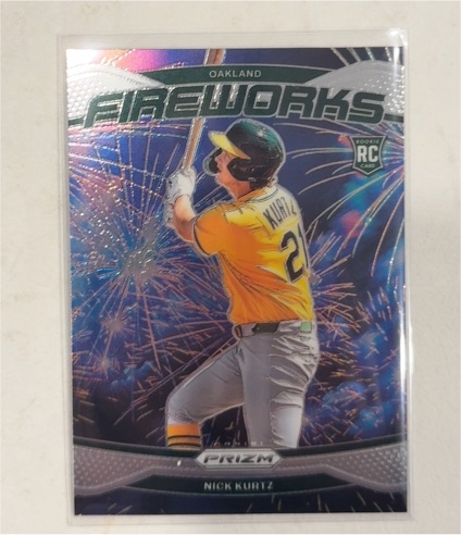 2025 Panini Prizm Fireworks #23 Nick Kurtz Rookie Card — front