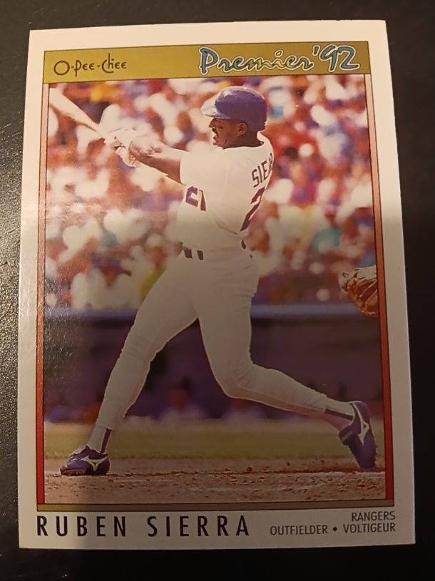 1992 O-Pee-Chee Premier #66 Ruben Sierra — front