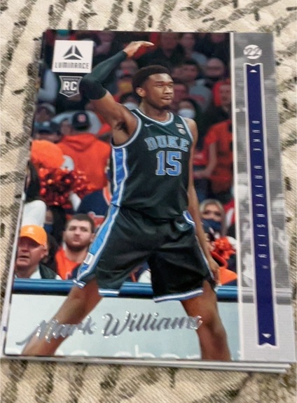 2022 Panini Chronicles Draft Picks Luminance #40 Mark Williams — front