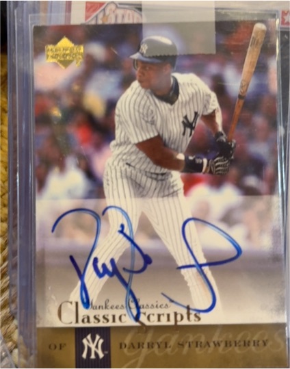 1997 Upper Deck Yankees Classics Classic Scripts #CS-DS Darryl Strawberry — front