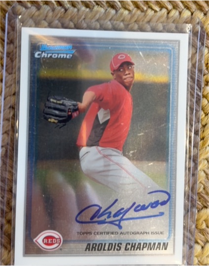 2010 Bowman Chrome #BCP199 Aroldis Chapman — front