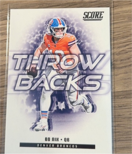 2025 Score #6 Bo Nix Throwbacks — front