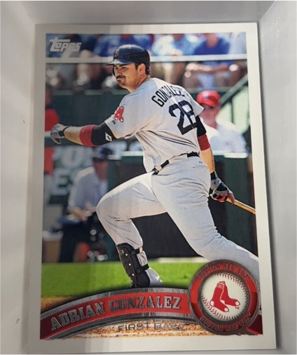 2011 Topps Update #US1 Adrian Gonzalez Boston Red Sox — front