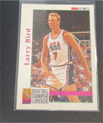 1992-93 NBA Hoops #337 Larry Bird USA Basketball Tournament of the Americas — front