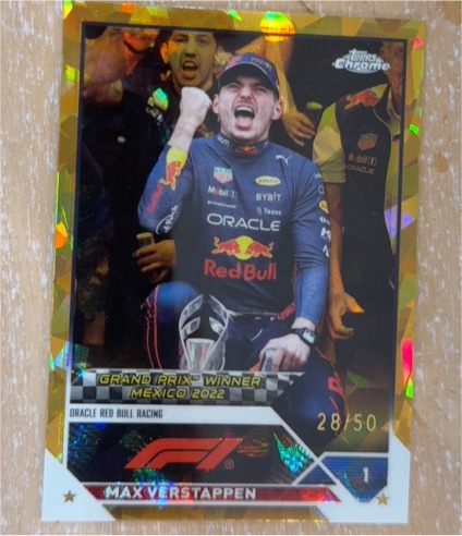 2022 Topps Chrome F1 #1 Max Verstappen Grand Prix Winner Mexico — front