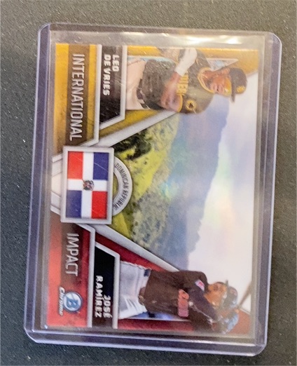 2024 Bowman Chrome #II-5 Leo De Vries & Jose Ramirez International Impact — front
