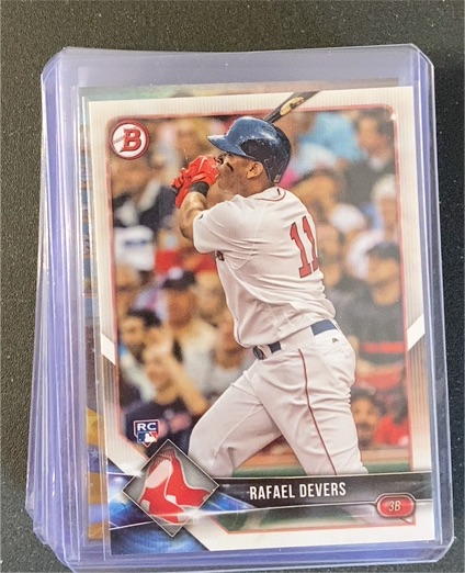 2018 Bowman #25 Rafael Devers Rookie Card — front