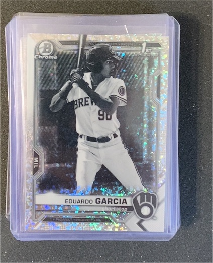 2021 Bowman Chrome #BCP-191 Eduardo Garcia — front