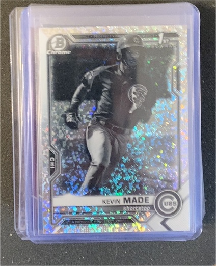 2021 Bowman Chrome Black & White Mini-Diamond #BCP-221 Kevin Made — front