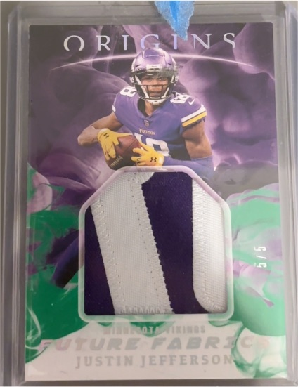 2021 Panini Origins Future Fabrics #FF-JJ Justin Jefferson — front