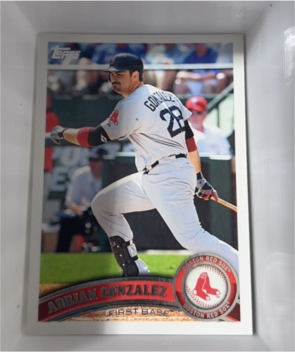 2011 Topps #425 Adrian Gonzalez — front