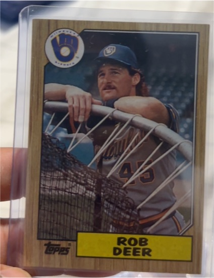 1987 Topps #547 Rob Deer Milwaukee Brewers — front