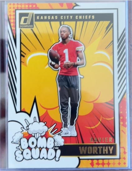 2024 Donruss #35 Xavier Worthy Bomb Squad — front